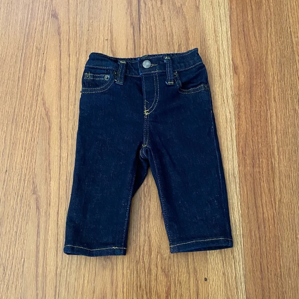 Ralph Lauren Green Bear Graphic Tee and Dark Jeans Set